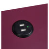 ACME Fierce Burgundy & Black Accent Table with USB Port Model 97737