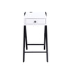 ACME Fierce White & Black Accent Table with USB Port Model 97738