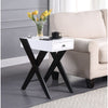 ACME Fierce White & Black Accent Table with USB Port Model 97738