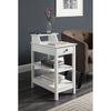 ACME Slayer White Accent Table with USB Port Model 97740