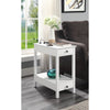 ACME Byzad White Accent Table with USB Port Model 97741
