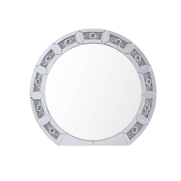 ACME Noralie Mirrored & Faux Diamonds Accent Mirror Model 97748