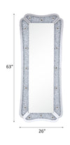 ACME Noralie Mirrored & Faux Diamonds Floor Mirror Model 97755