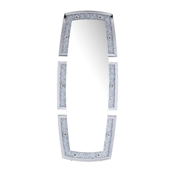 ACME Noralie Mirrored & Faux Diamonds Floor Mirror Model 97759