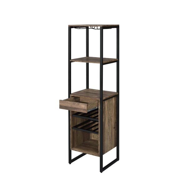 ACME Narik Weathered Oak Wine Rack Model 97800