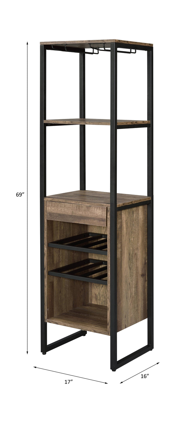 ACME Narik Weathered Oak Wine Rack Model 97800