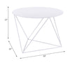 ACME Epidia White Accent Table Model 97842
