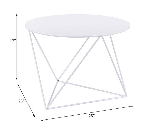 ACME Epidia White Accent Table Model 97842