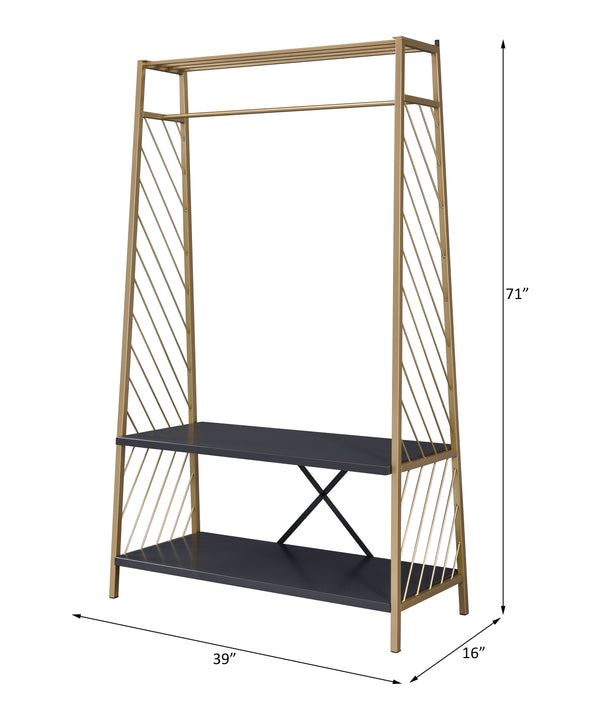 ACME Pahor Gold & Black Hall Tree Model 97850