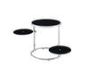 ACME Lynch Black & Chrome Accent Table Model 97879