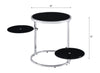 ACME Lynch Black & Chrome Accent Table Model 97879