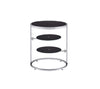 ACME Lynch Black & Chrome Accent Table Model 97879