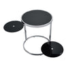 ACME Lynch Black & Chrome Accent Table Model 97879