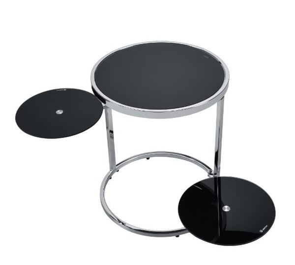ACME Lynch Black & Chrome Accent Table Model 97879