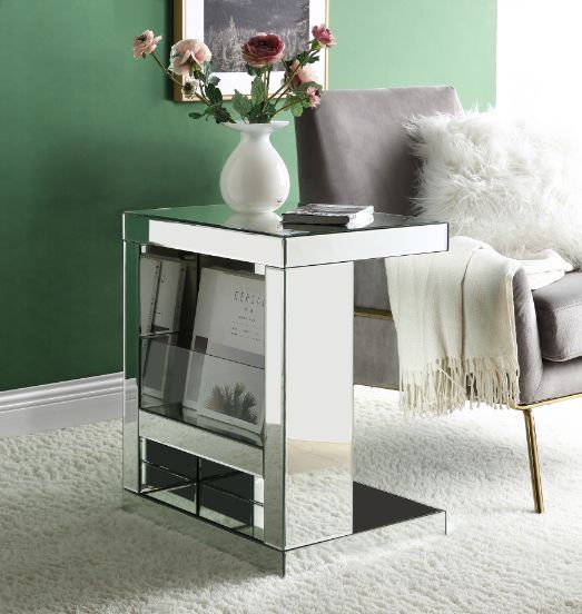ACME Dominic Mirrored Accent Table Model 97939