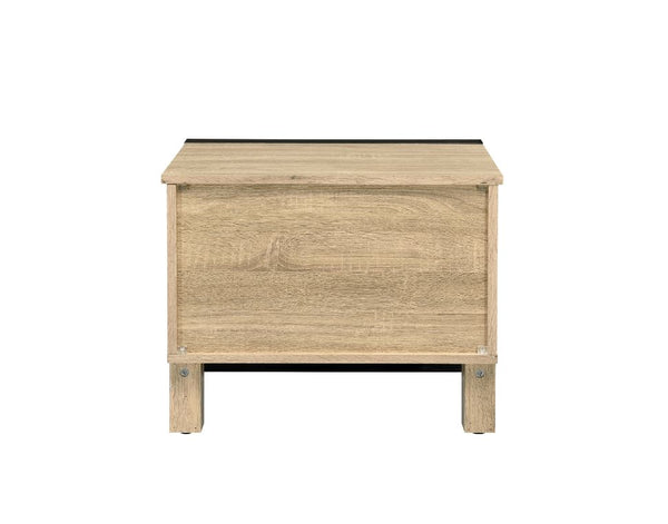 ACME Erasto Oak & Black Accent Table Model 97962