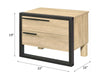 ACME Erasto Oak & Black Accent Table Model 97962