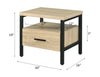 ACME Yawan Oak & Black Accent Table Model 97970
