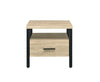 ACME Yawan Oak & Black Accent Table Model 97970
