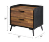 ACME Jiranty Walnut & Black Accent Table Model 97972