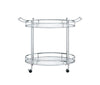 ACME Jinx Clear Glass & Chrome Serving Cart Model 98216