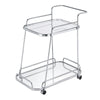 ACME Aegis Clear Glass & Chrome Serving Cart Model 98217
