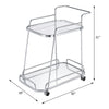ACME Aegis Clear Glass & Chrome Serving Cart Model 98217
