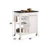 ACME Ottawa Black & White Kitchen Cart Model 98320