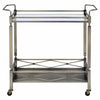 ACME Matiesen Antique Gold & Clear Glass Serving Cart Model 98350