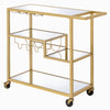 ACME Adamsen Champagne & Mirror Serving Cart Model 98354