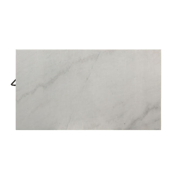 ACME Lanzo Natural Marble Top & Gunmetal Kitchen Island Model 98400