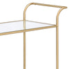 ACME Kenda Clear Glass Mirrored & Gold Serving Cart Model 98425