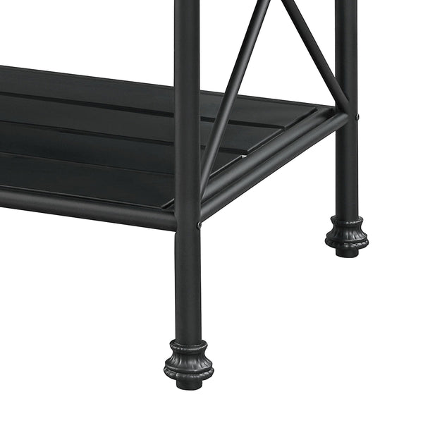 ACME Brahm White Natural Marble Top & Gray Kitchen Island Model 98943