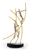 Sz0238 Modern Bronze Acrobats Poles Sculpture Model VGTHSZ0238-BRZ
