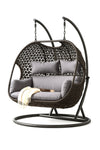 ACME Vasant Fabric & Wicker Hanging Chair Model 45084