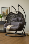 ACME Vasant Fabric & Wicker Hanging Chair Model 45084