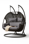 ACME Vasant Fabric & Wicker Hanging Chair Model 45084