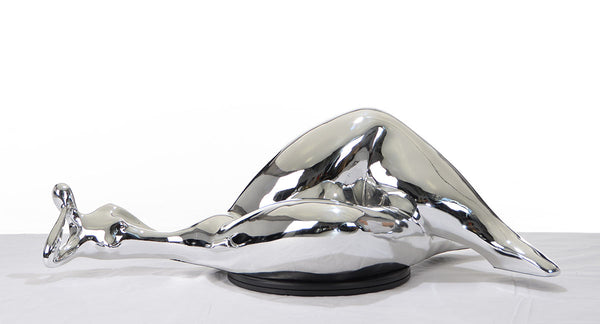 Sz0228 Modern Silver Napping Lady Sculpture Model VGTHSZ0228-SLV