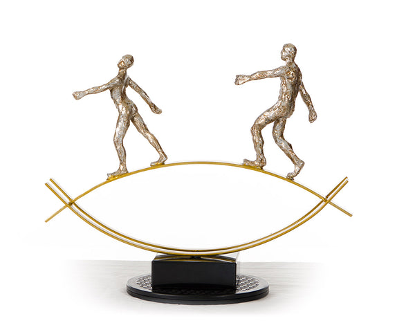 Sz0241 Modern Bronze Acrobats Tightrope Sculpture Model VGTHSZ0241-BRZ