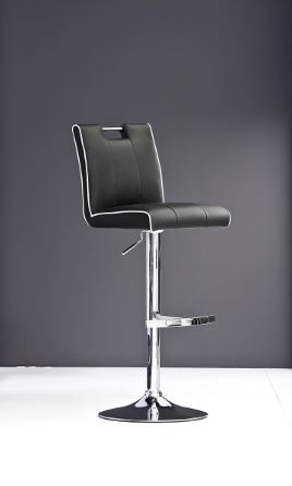 T-1214 Modern Black Leatherette Bar Stool