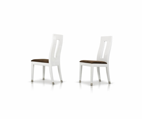 Thor Modern White Glossy Dining Side Chair Model VGGU903CH-WHT