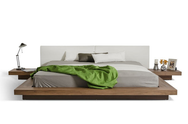 Modrest Opal Modern Low Profile Walnut Platform Bed Model VGKCHB39-WAL