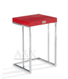 Amelia Modern Red Crocodile Lacquer End Table Set