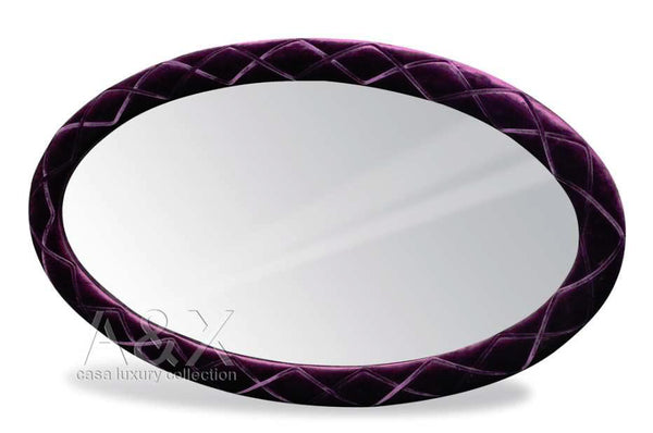 Palace Armani Xavira Purple Fabric Oval Mirror Model VGUNAW428-140