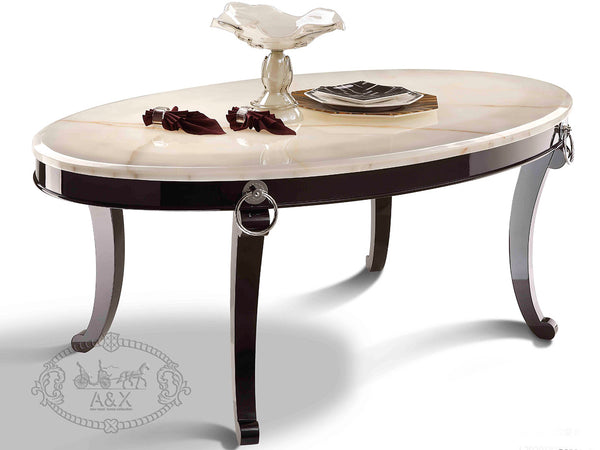 A&X Bellagio Luxurious Transitional Marble Dining Table Model VGUNRC831-202