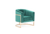 Modrest Trask Modern Green Velvet & Rosegold Accent Chair Model VGVCA016-GRN
