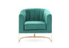 Modrest Trask Modern Green Velvet & Rosegold Accent Chair Model VGVCA016-GRN