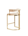 Munith Modern Beige Velvet & Gold Counter Stool