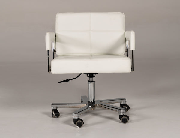 Modrest Craig Modern White Bonded Leather Office Chair Model VGVCA508-WHT