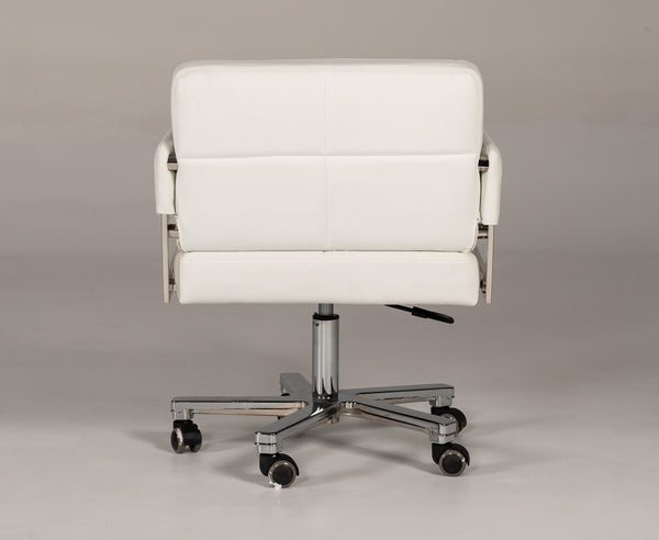 Craig Modern White Bonded Leather Office Chair